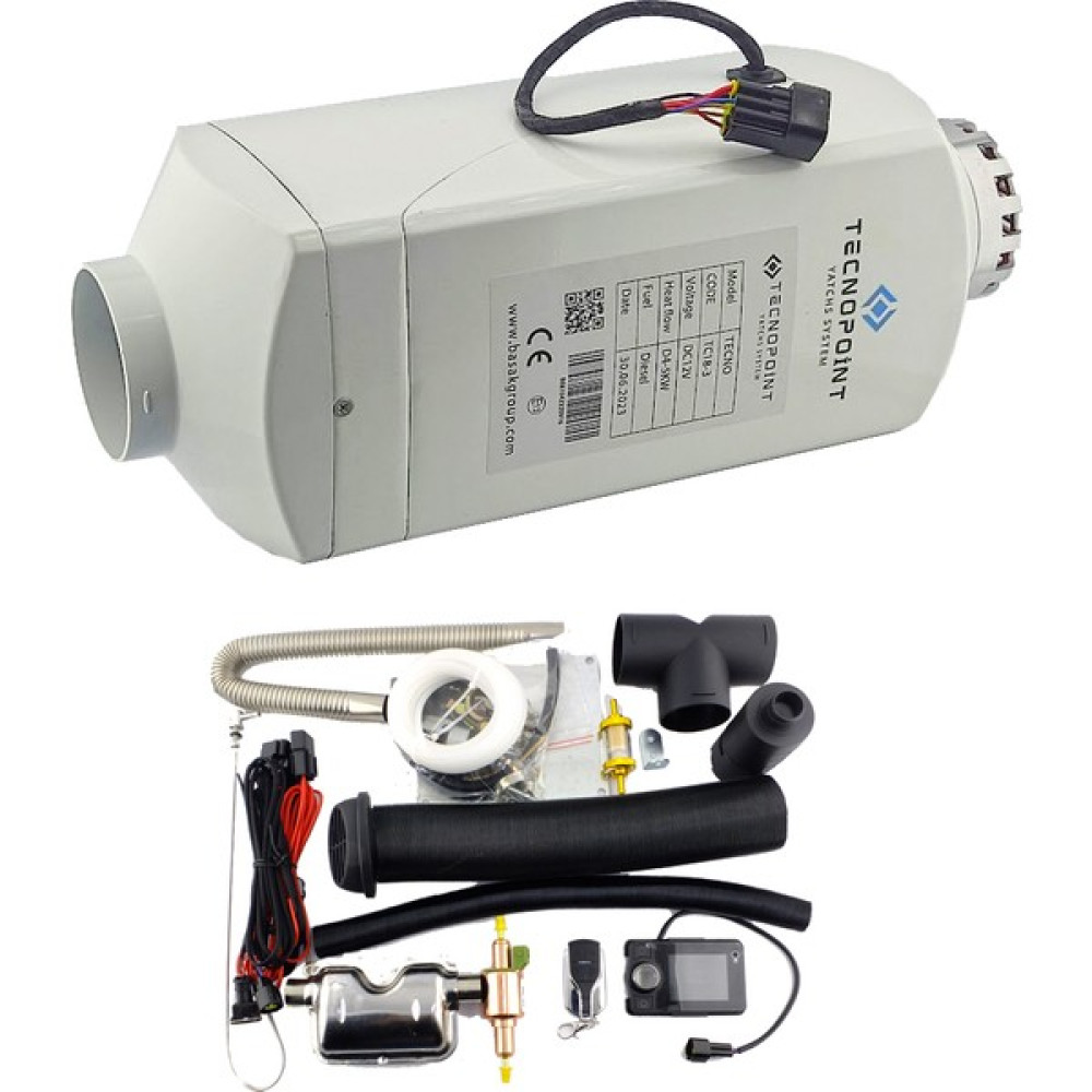 Tecno Point TC18-03D Webasto Tip D4 Model Dizel Isıtıcı 12V 5 Kw Tekne Yat Yüzen Ev Uyumlu Oto Seyahat Ürünleri Fiyatı