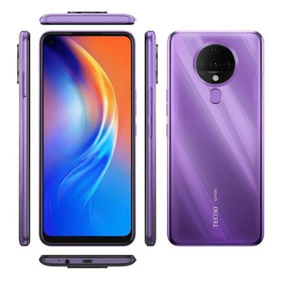 Tecno Spark 6 128GB 4GB Ram 6.8 inç 16MP Akıllı Cep Telefonu Mor