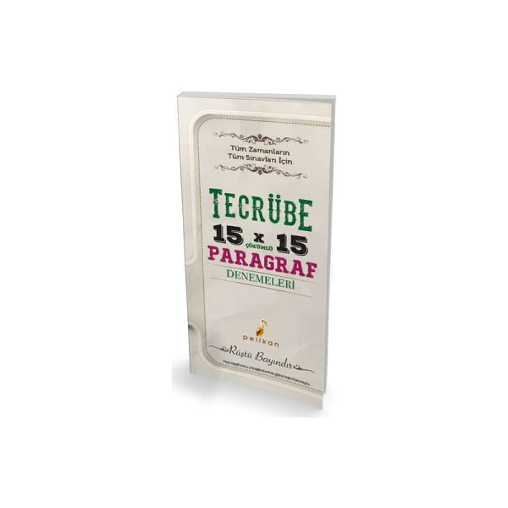 Tecrübe 15x15 Çözümlü Paragraf Denemeleri Pelikan YDS Fiyatı