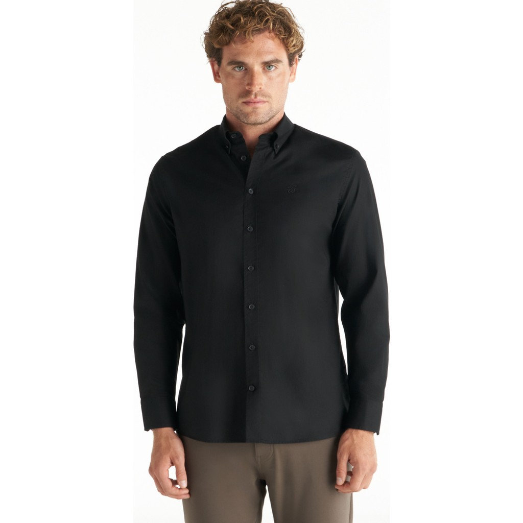 Ted Baker Comfort Fit Düğmeli Yaka Oxford Siyah Erkek Gömlek TBMRSH1010 Giyim & İç Giyim Fiyatı