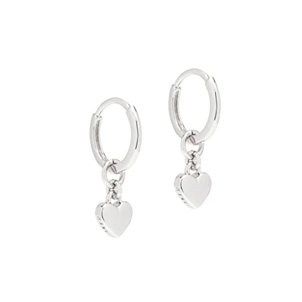 Ted Baker Harrye Tiny Heart Huggie Hoop Earrings For Women (Silver)