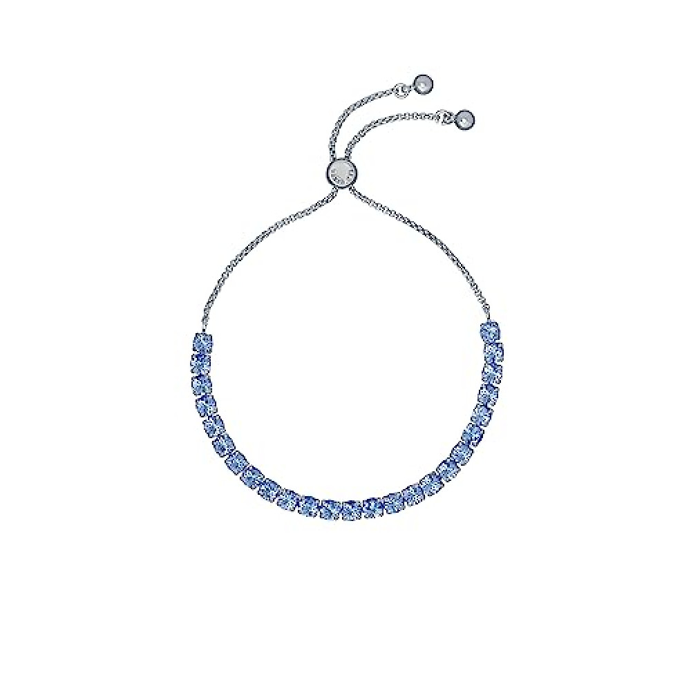 Ted Baker Melrah Icon Crystal Adjustable Tennis Bracelet For Women (Silver/Light Sapphire Crystal)