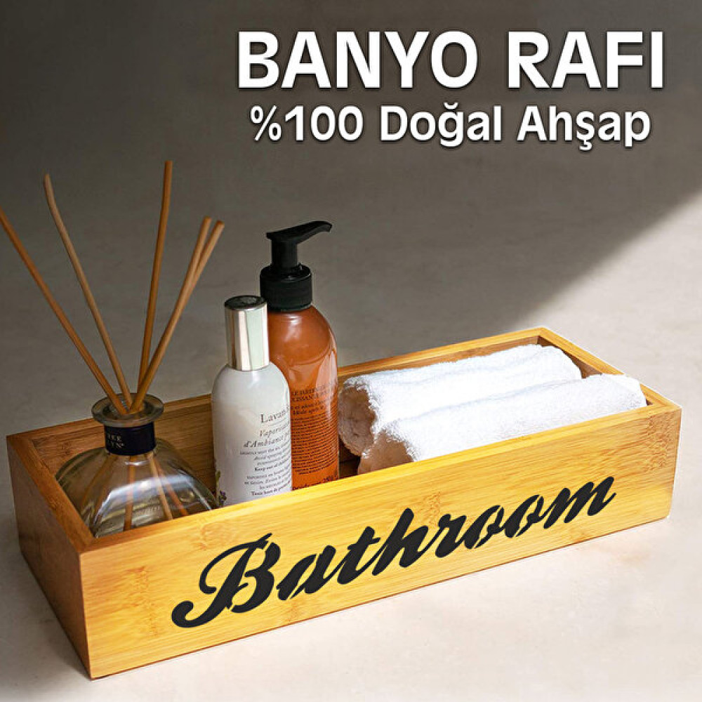 Teda Badhroom Ahşap Kutu Organizer - Banyo Düzenleyici - Dekoratif Kutu - Banyo Rafı-Duş Düzenleyici Eşya Saklama / Düzenleme Fiyatı