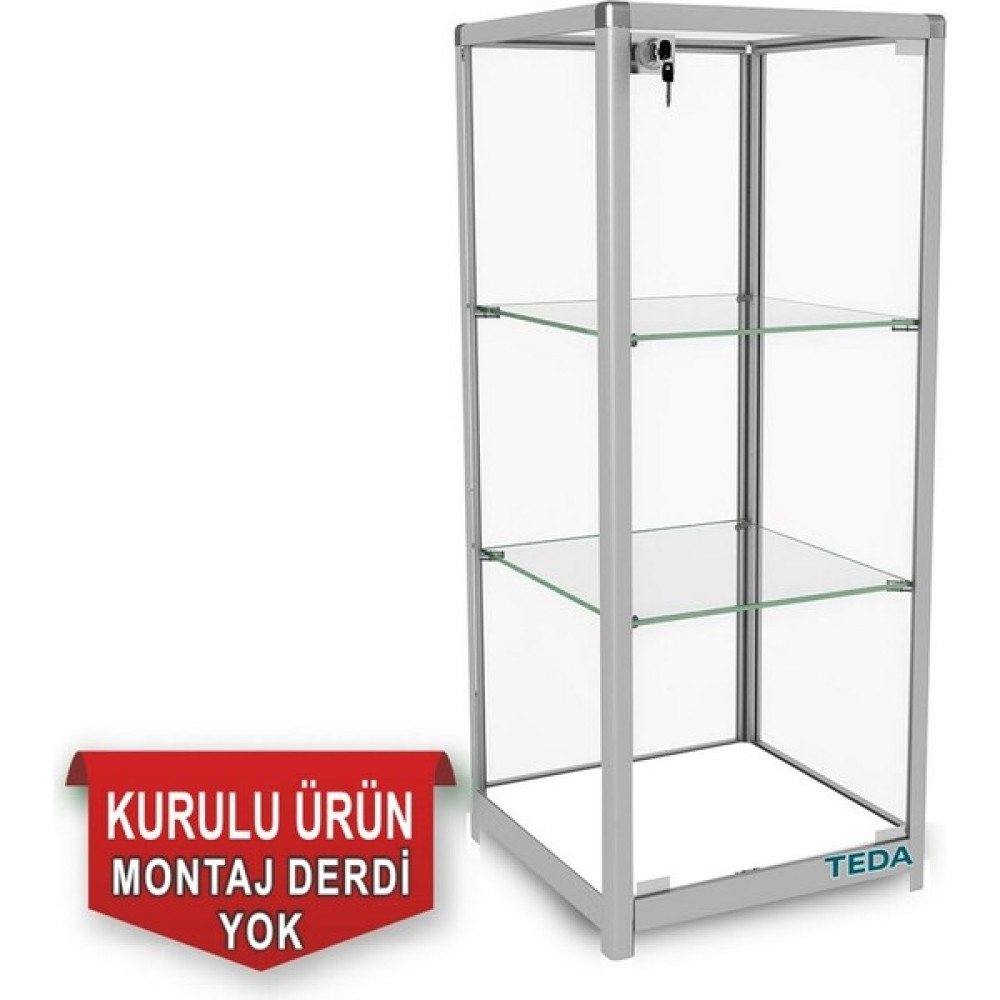 Teda Camlı Vitrin - Cam Dolap - Camlı Koleksiyon Vitrini - Teşhir Vitrini - Kupa Dolabı 95X40X40 cm Evrak Dolabı Fiyatı