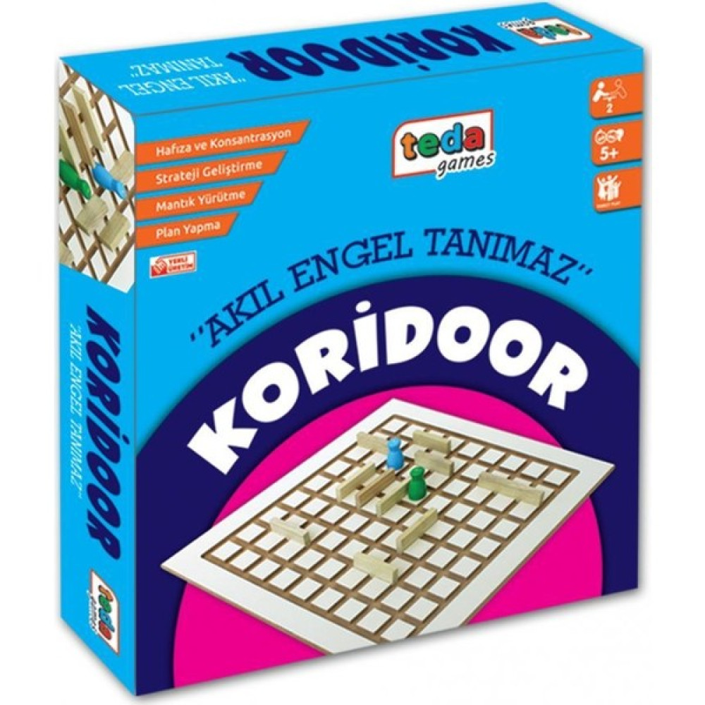Teda Games Koridor Barikat Strateji Oyunu Zeka Geliştirici Eğitici Kutulu Ahşap Aile Oyunu Oyun & Hobi Fiyatı