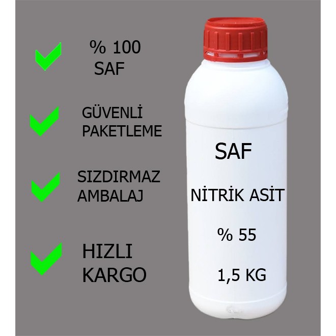 Tedarik Rehberi Nitrik Asit %55 1500 gr Diğer Fiyatı