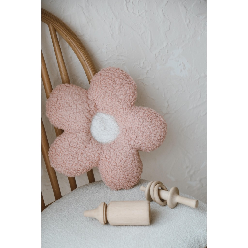 Teddy Pudra Papatya Yastık - 35 x 35 cm Yastık Kılıfı Fiyatı