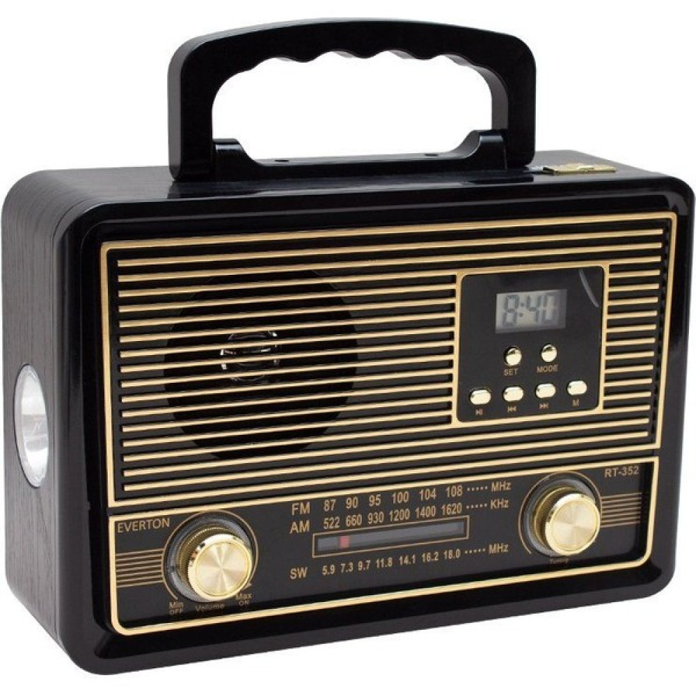 Tedost Everton RT-352BT Usb/sd/fm/aw/sw/aux/bluetooth Destekli Nostaljik Müzik Kutusu - Kahverengi Alarmlı Saatler & Radyolar Fiyatı