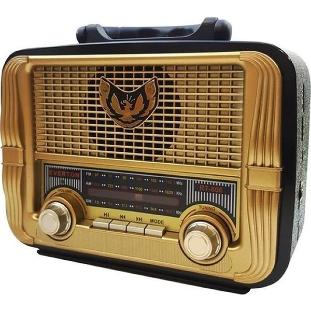 Tedost Everton RT-806BT Usb-Sd-Fm-Bluetooth Nostaljik Radyo - Kahverengi Alarmlı Saatler & Radyolar Fiyatı