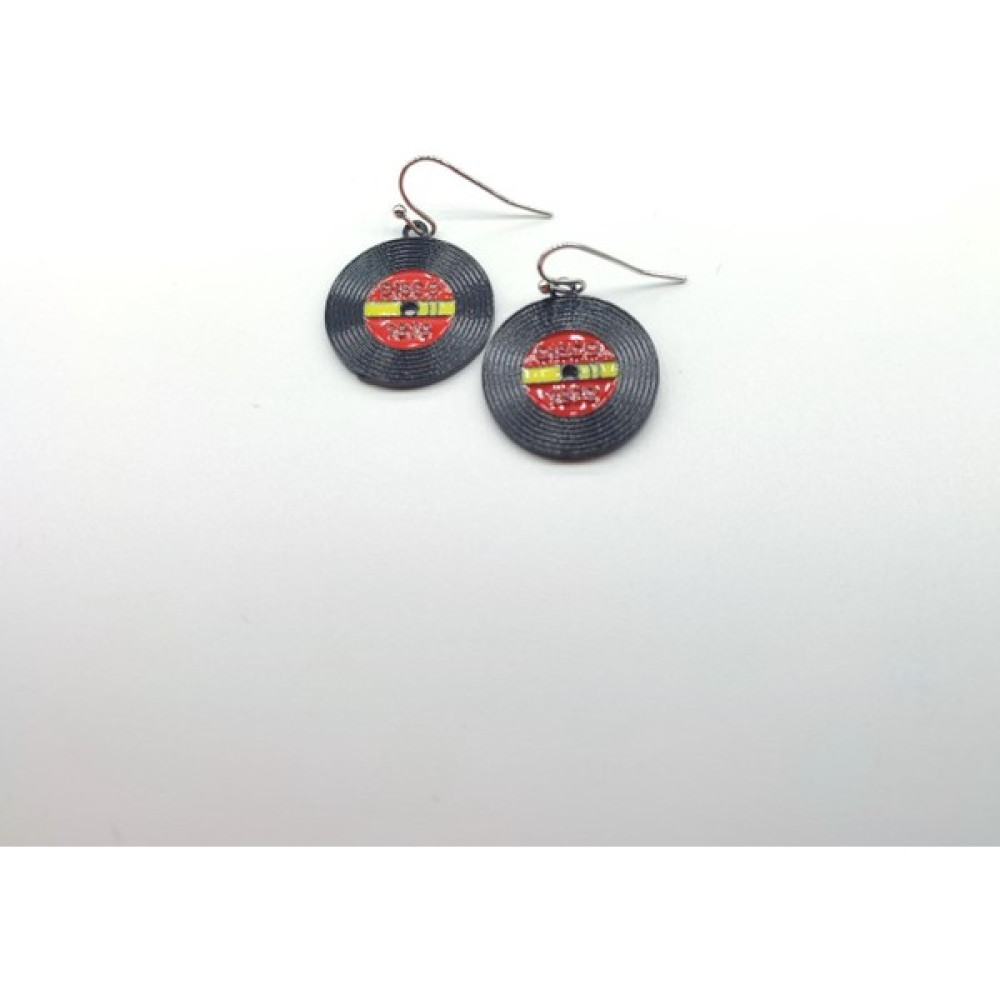 Tedz Collection Kırmızı Disko Plak Pin Küpe Bijuteri Küpe Fiyatı