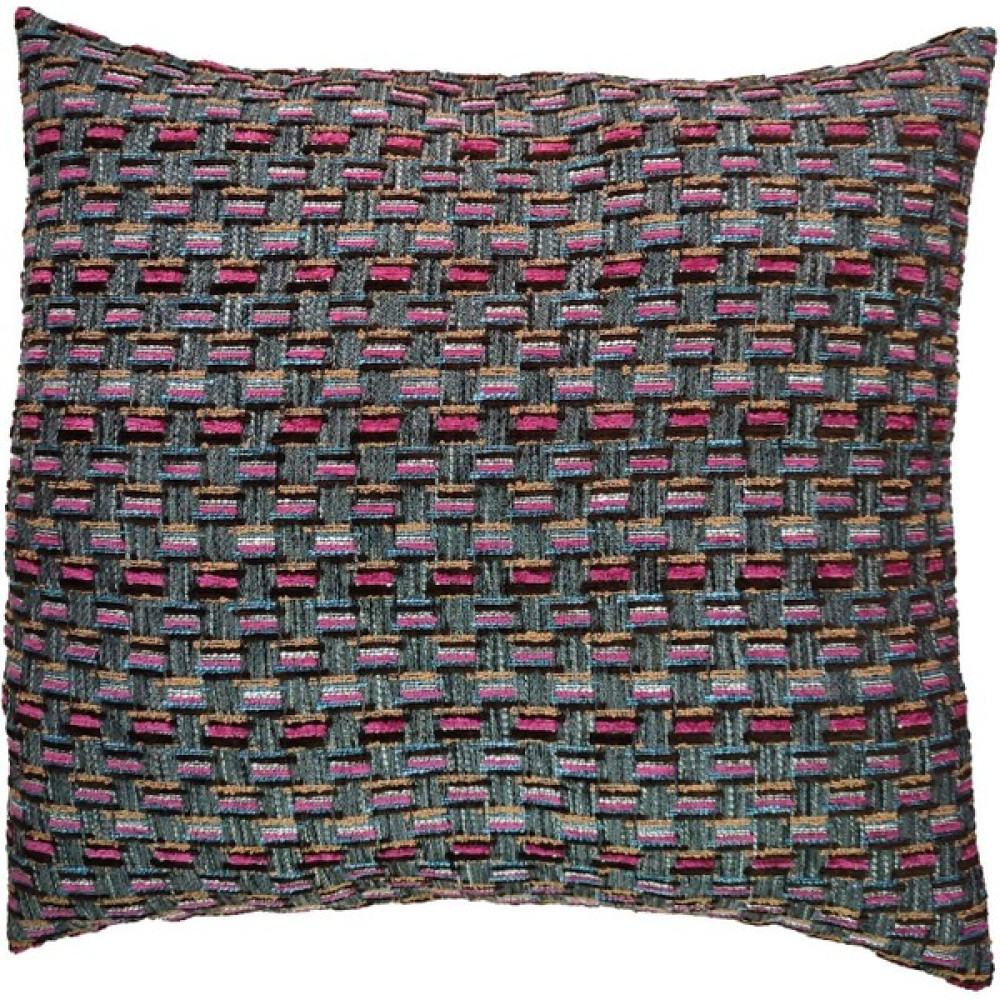 Tedz Collection Siyah Fuşya Kareli Desenli Minder Kılıfı - 43 x 43 cm - Standart Salon & Oturma Odası Tekstili Fiyatı