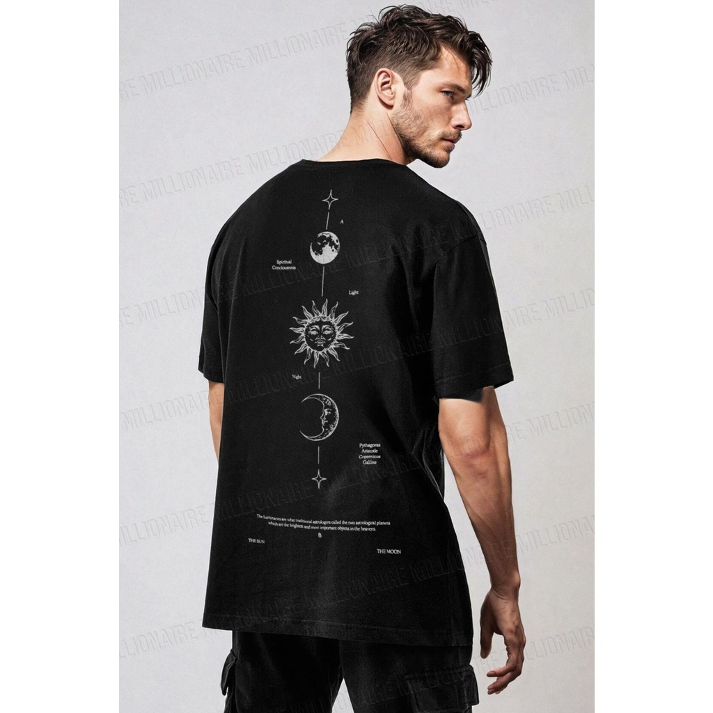 Teenage Millionaire Erkek The Moon Siyah Bisiklet Yaka Oversize Salas T-Shirt Giyim & İç Giyim Fiyatı