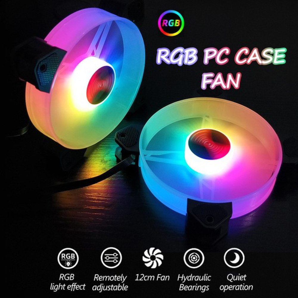 Teenspirit Dayanıklı 6 Adet 12 cm Rgb Kontrol LED Pc Kasa Fanı 7 Bıçaklı Sessiz Bilgisayar Kasası Soğutma Fanı (Yurt Dışından) - Renkli Vantilatörler Fiyatı