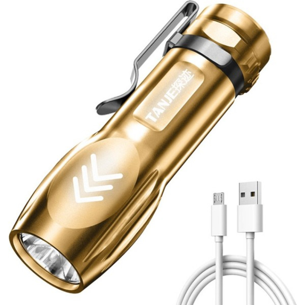Teenspirit LED Mini El Feneri Kalem Klipsli Taşınabilir Bisiklet El Feneri USB Şarjlı Dış Mekan Projektör (Yurt Dışından) El Feneri Fiyatı