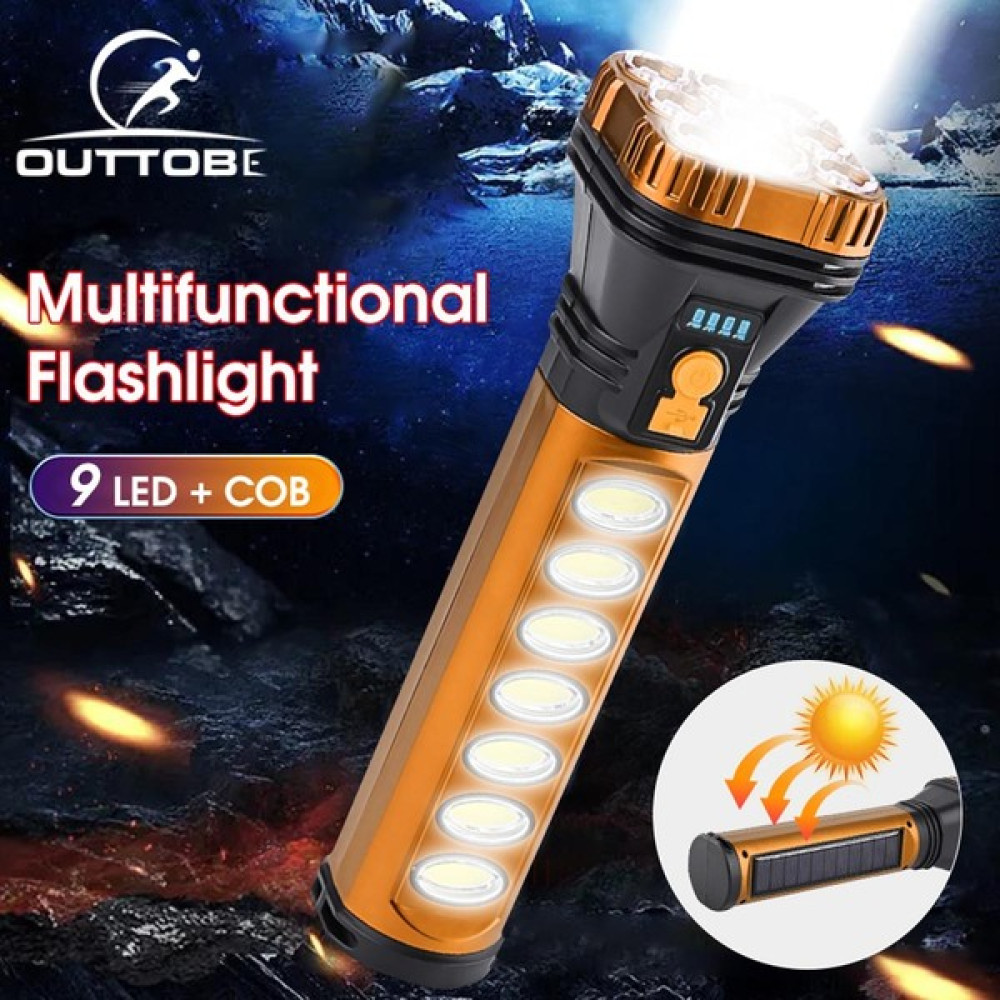 Teenspirit Outtobe Güneş Enerjili El Feneri USB Şarjı Çok Fonksiyonlu El Feneri Güçlü Işık Uzaktan Cob Projektör Açık Havada Balıkçılık Için Açık H... El Feneri Fiyatı