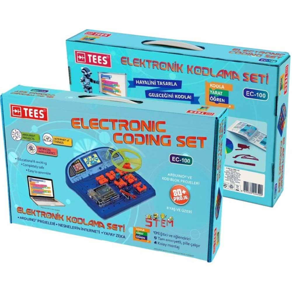 Tees EC-100 Elektronik Kodlama -Yapay Zeka Seti - Mavi Eğitici Oyuncak Fiyatı