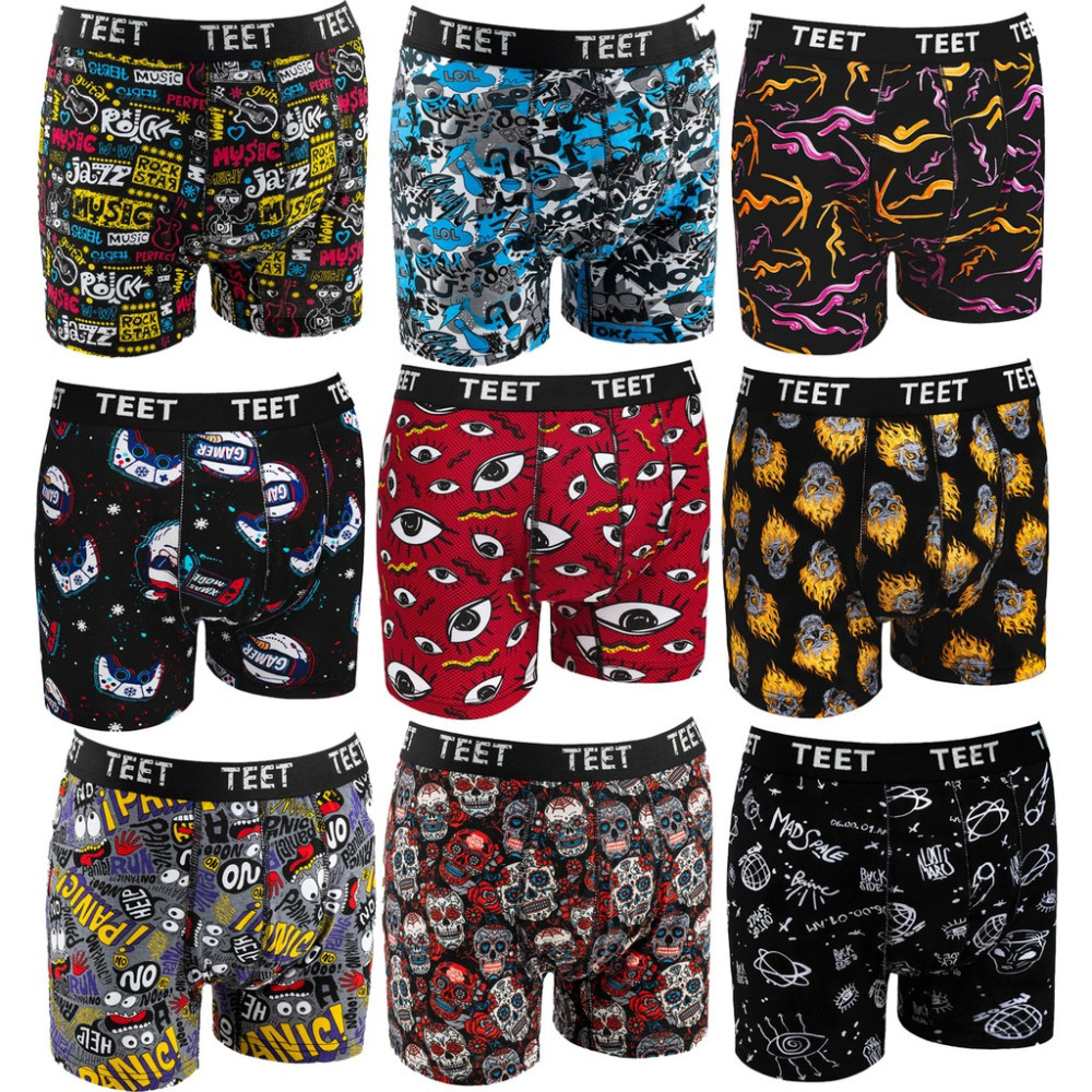 Teet Erkek Boxer Pamuklu Desenli Premium 9'lu Set Erkek Boxer Fiyatı