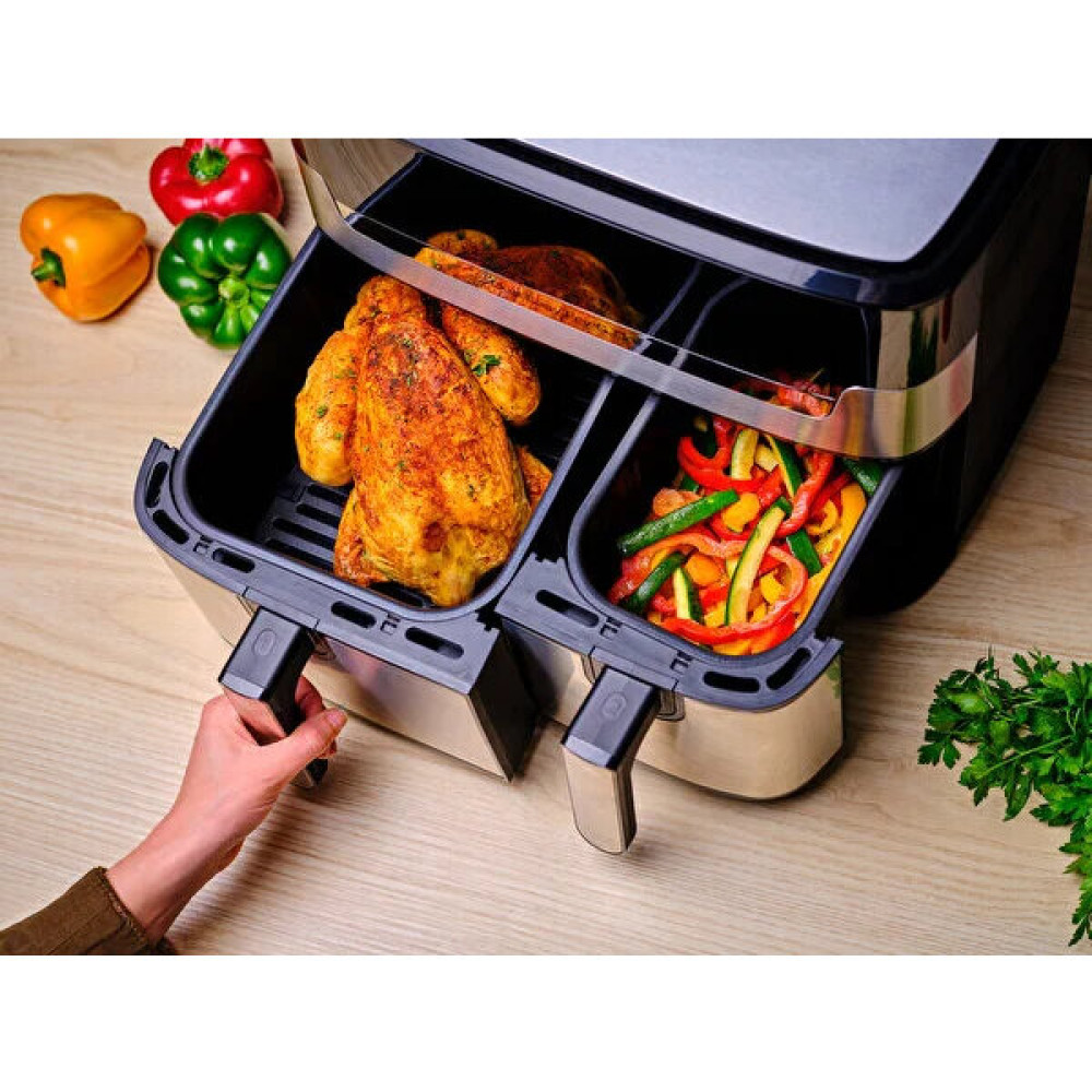 Tefal Airfryer Çift Hazneli Yüksek Kaliteli Easy Fry & Grill İki Sepetli Yağsız Fritöz - Siyah Fritözler Fiyatı