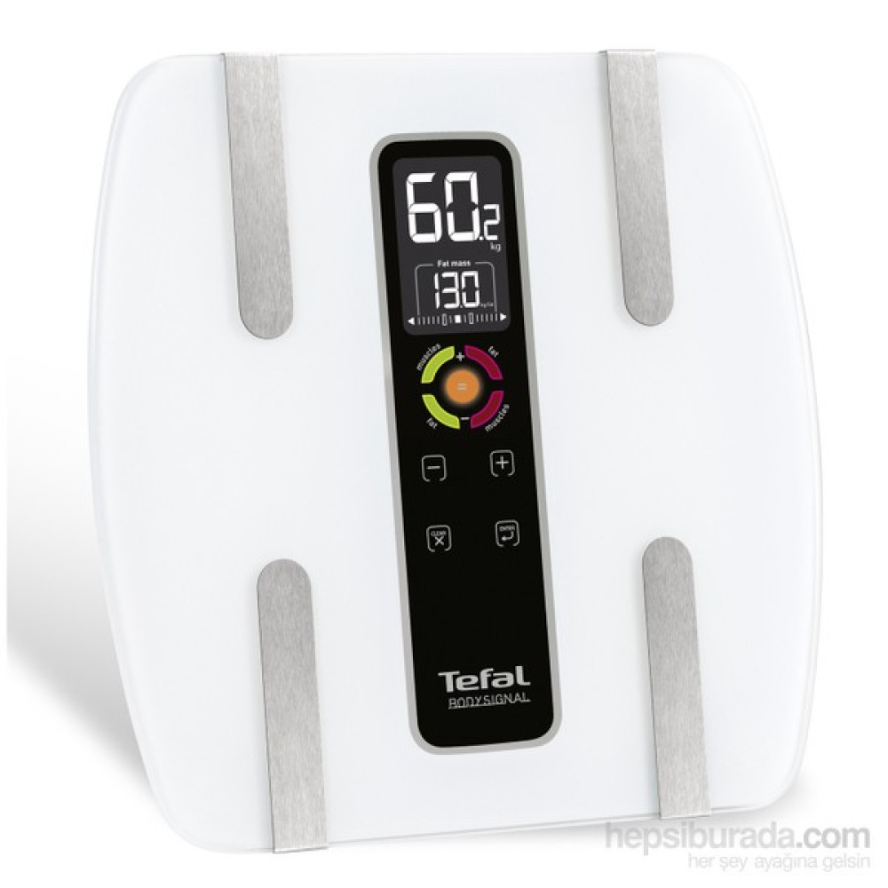 Tefal BM7100S5 BodySignal Glass LCD Ekranlı Cam Tartı [ Beyaz ] - 2100081380 Baskül & Tartılar Fiyatı