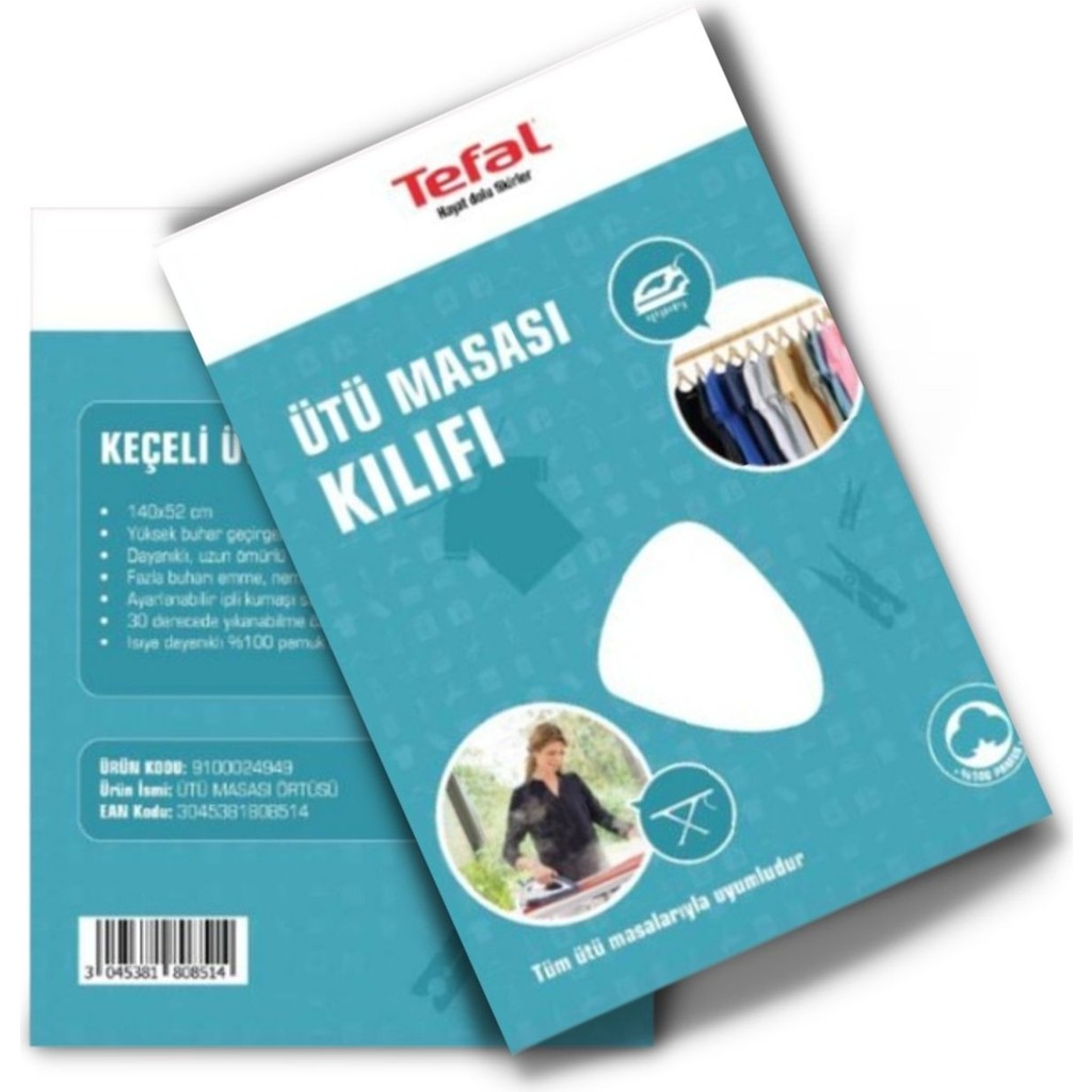 TEFAL Ütü Masası Kılıfı Bezi (Keçeli %100 Pamuk) XL Beden Masa Örtüsü Fiyatı