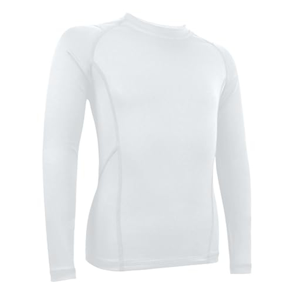 TeGlraddix Boys Girls Compression Shirt Long Sleeve Athletic Sports Baselayer Youth Baseball Football Undershirt White M