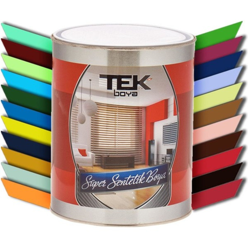 Tek Boya 2.5 Lt Süper Lüx Sentetik Yağlı Boya Ahşap Metal Duvar Boyası İç Cephe Duvar Boyası Fiyatı