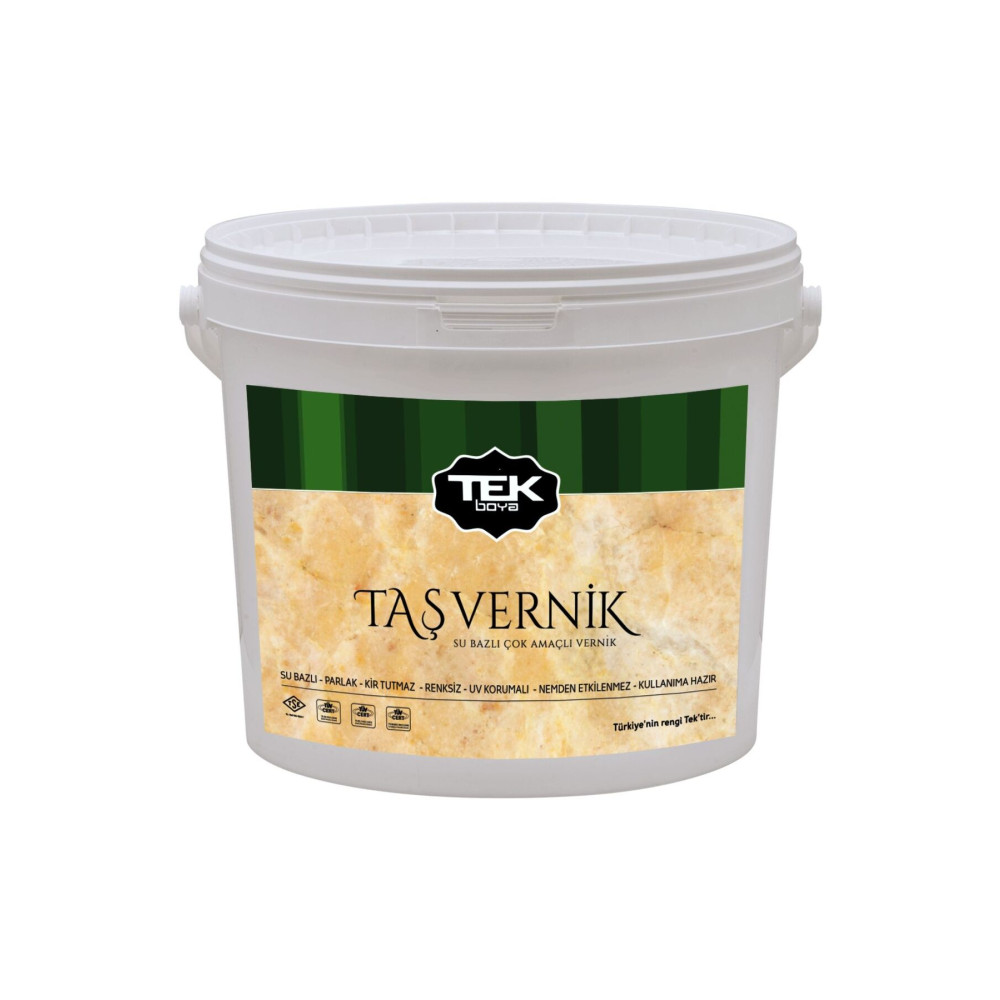 TEK BOYA Su Bazlı Çok Amaçlı Taş Ve Ahşap Verniği 2.5lt Şeffaf-hava Koşullarından Etkilenmez-kokusuz-parlak Boyalar Fiyatı