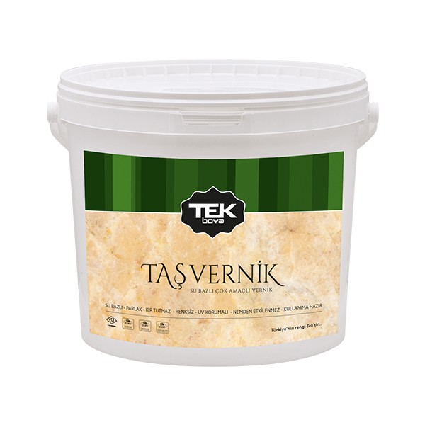 Tek Boya Taş Vernik - Şeffaf Parlak - 15LT İç Cephe Duvar Boyası Fiyatı