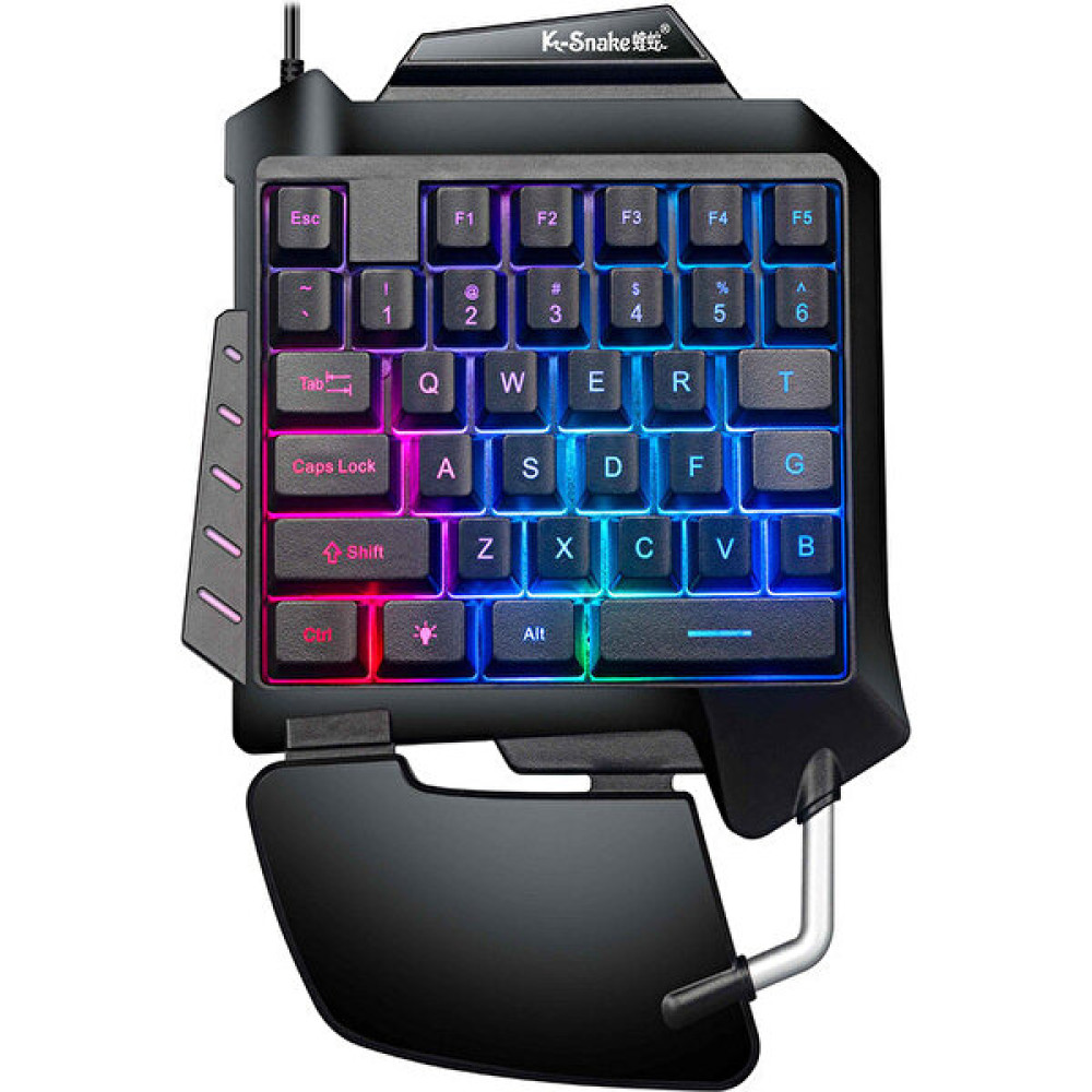 Tek Elle Oyun Klavyesi RGB LED Arkadan Aydınlatmalı LOL/PUBG/Wow/Dota/OW/Fps Oyunu için Taşınabilir Mini Tuş Takımı (Yurt Dışından) Oyuncu Klavyesi Fiyatı