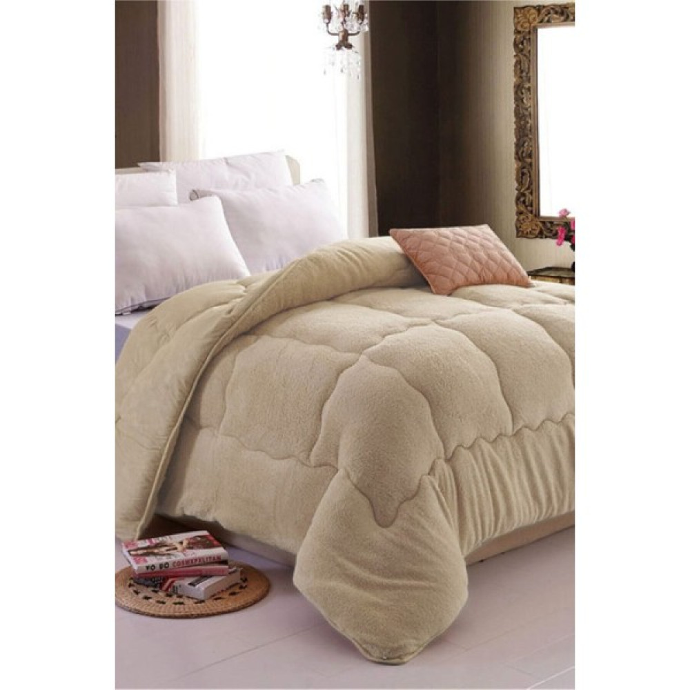 Tek Kişilik 63 Tel Lüx Çift Taraflı Welsoft Pamuk Silikon Yorgan 155X215 - Kahverengi - 155 x 215 cm Yorgan Fiyatı