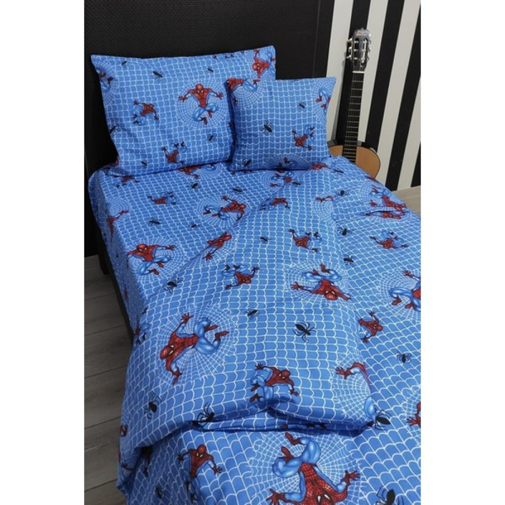 Tek Kişilik Örümcek Adam Nevresim Takımı - 160x220 cm - Mavi Nevresim Takımı Fiyatı