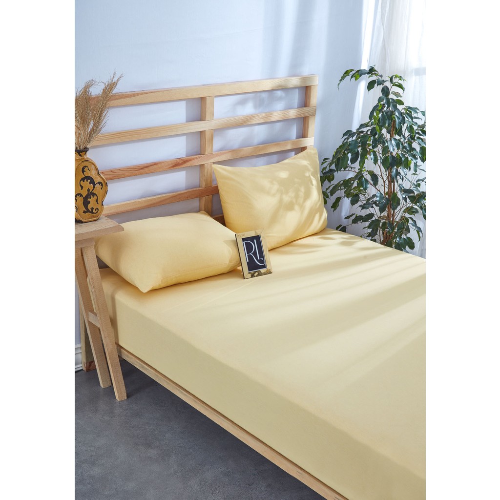 Tek Kişilik ve Çift Kişilik Çarşaf Takımları Düz Renkli Lastikli Çarşaf - 180x200 - Sarı Çarşaf Fiyatı