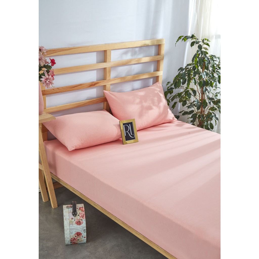 Tek Kişilik ve Çift Kişilik Çarşaf Takımları Düz Renkli Lastikli Çarşaf - 180x200 - Somon Çarşaf Fiyatı