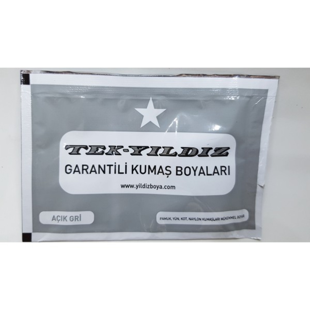 Tek - Yıldız Kumaş Boyası Açık Gri Renk Kumaş Boyası Fiyatı