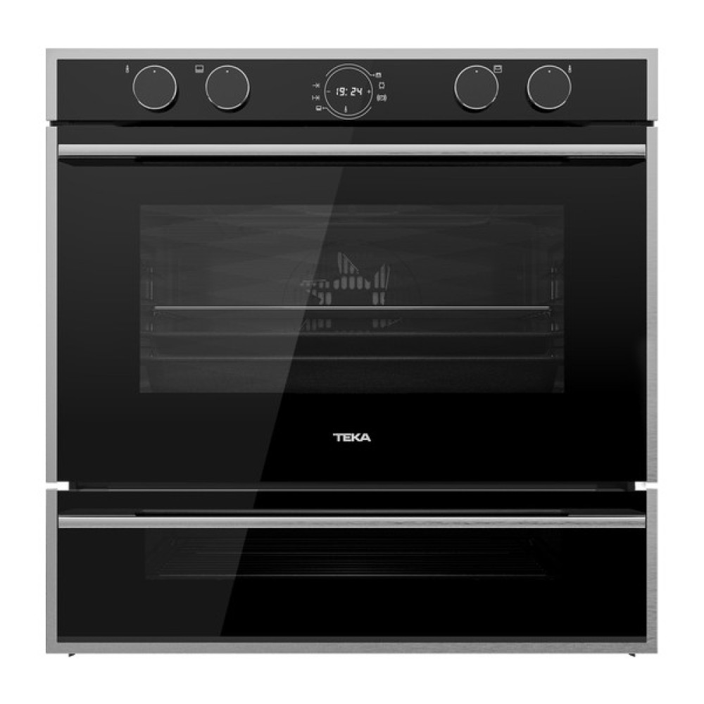 Teka DOUBLE COOK HLD 45.15 SS Ankastre Multifonksiyonel Çift Bölmeli Dijital Ekranlı Turbo Fırın Siyah Cam 56 lt 41595025 Fırınlar Fiyatı