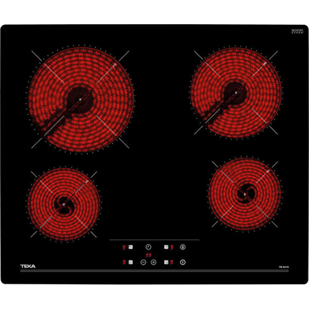 Teka TB 6415 Ankastre Cam Seramik Elektrikli Ocak 6300 W Siyah 60 cm 40239042 Ocaklar Fiyatı