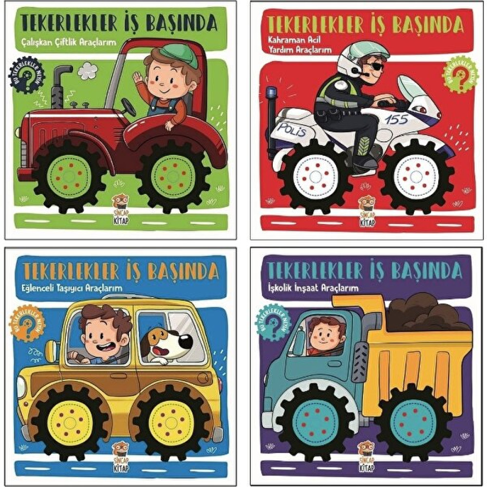 Tekerlekler Iş Başında 4 Hareketli Kitap Set Bilim & Teknik Fiyatı