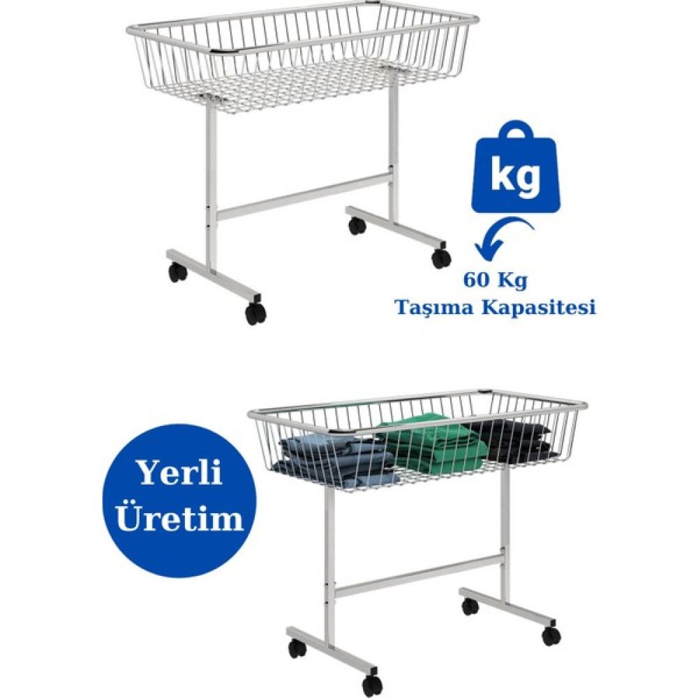 Tekerlekli 50x80x85 Cm Profil Ayaklı Tel Sepet İndirim Sepeti Havuz Sepet Market Sepeti Sepet Fiyatı