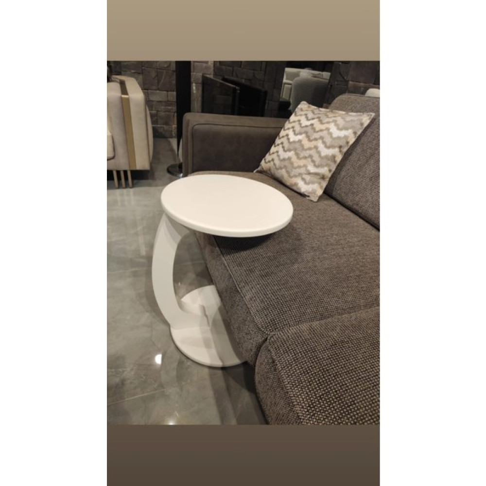 Tekerlekli Beyaz Renk C Sehpa Yan Sehpa Koltuk Sehpası Çay Kahve Servis Sehpası Beyaz Renk Yan Sehpa Fiyatı