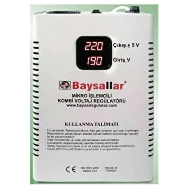 Tekideal Baysallar Mikro Işlemcili Kombi Voltaj Regülatörü 500 Va İşlemci Fiyatı