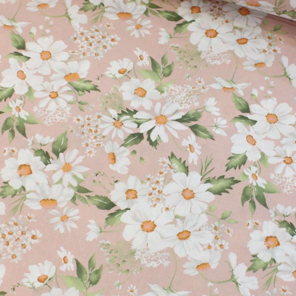 Tekin's Home Pudra Papatya Nevresimlik Poplin Kumaş-Tknhm - 100 cm - 240 cm Nevresim Takımı Fiyatı