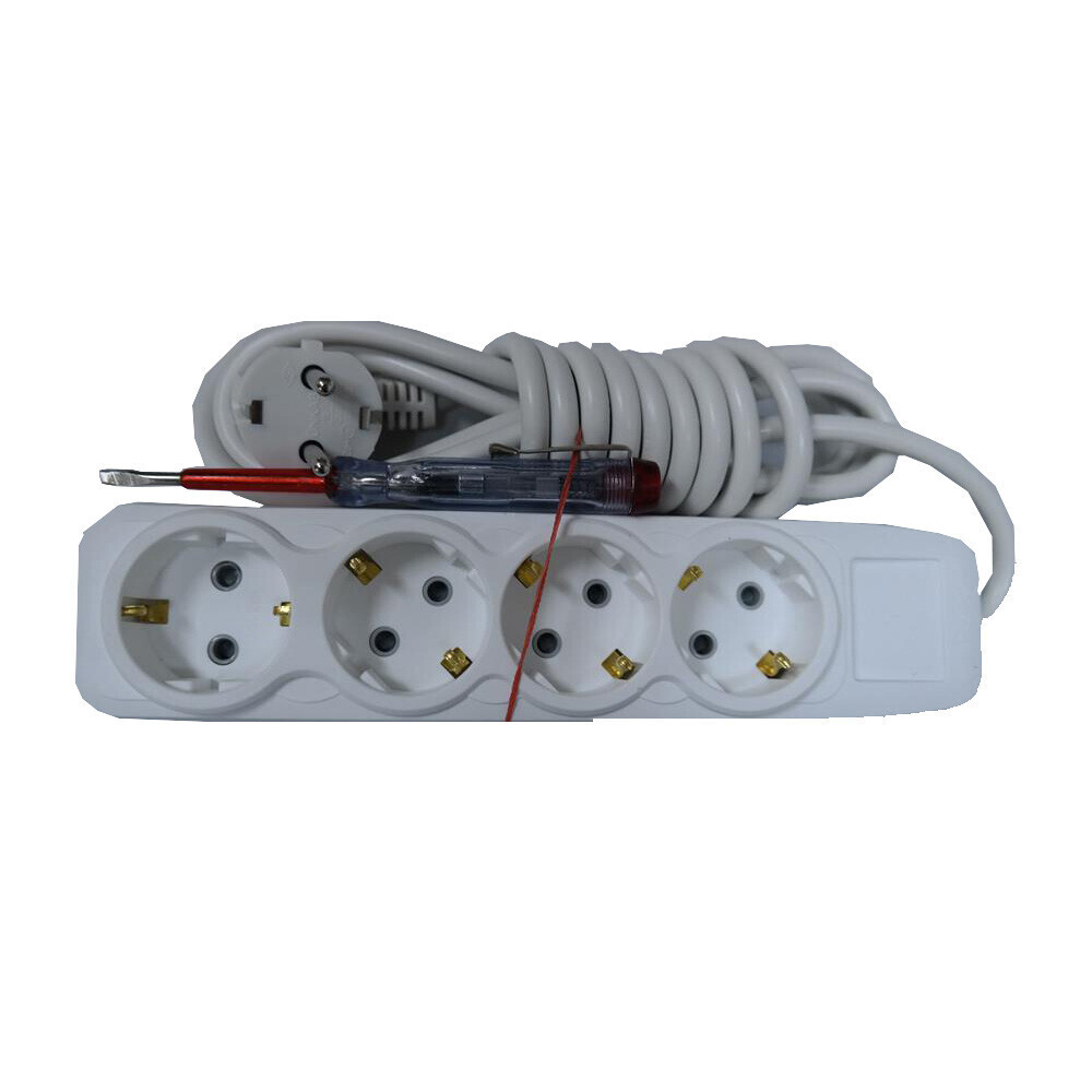 Tekis Topraklı Grup Priz 3 Metre + Kontrol Kalemi Prizler Fiyatı