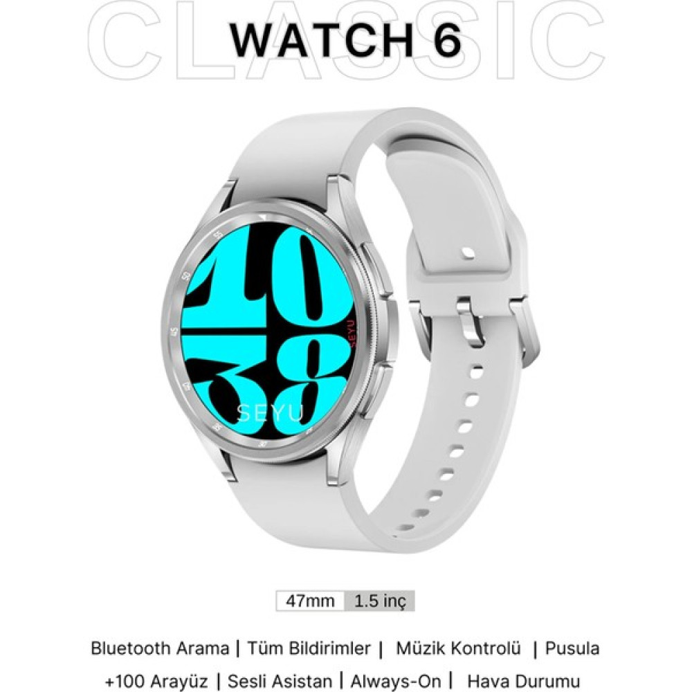 Tekiz Teknoloji Watch Classic 6 Galaxsy Akıllı Saat Iphone ve Android Tüm Telefonlara Uyumlu Gx6 - Gümüş Oto Boyaları Fiyatı