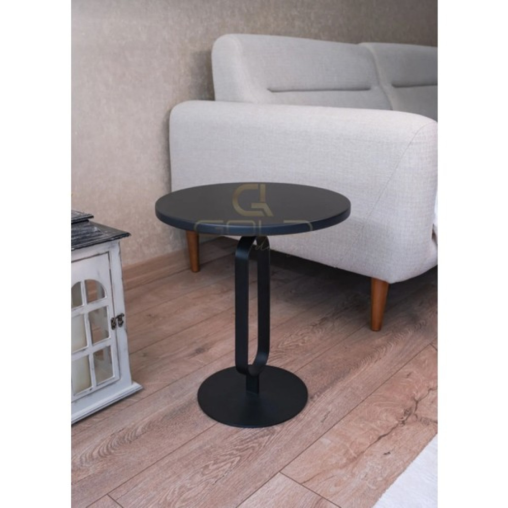 Tekli Biblo Metal Ayaklı Siyah 50 cm Yan Sehpa Yan Sehpa Fiyatı