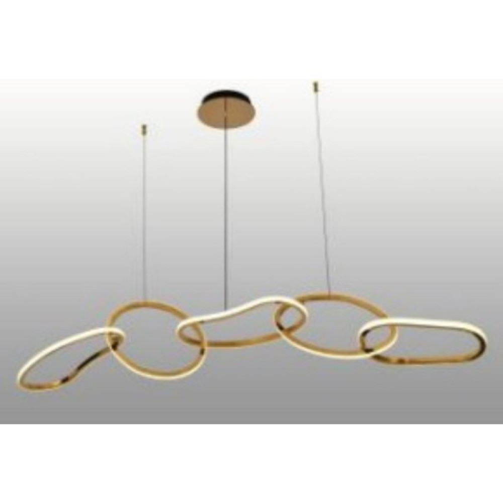 Tekli Sarkıt Avize - Led Avize - Gold Ledli Avize - 150 cm - 3 Renk Yanar Ayarlanabilir Avize Fiyatı