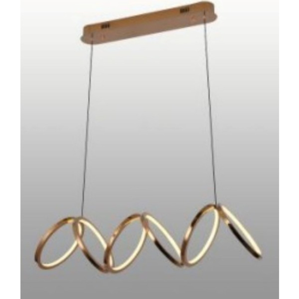 Tekli Sarkıt Avize - LED Avize - Gold Ledli Avize - 90CM - 3 Renk Yanar Ayarlanabilir Avize Fiyatı