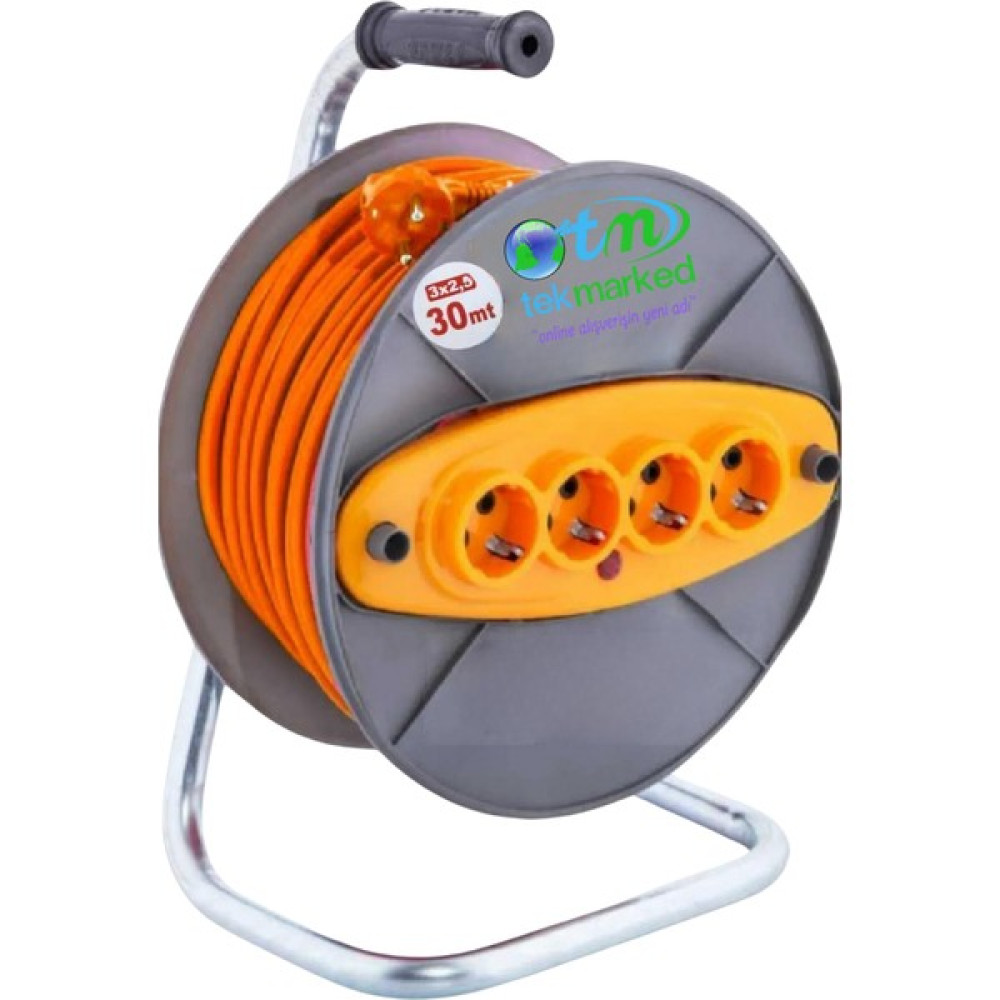 Tekmarked Makaralı Kablo 3x2.5 30 mt - Turuncu Prizler Fiyatı