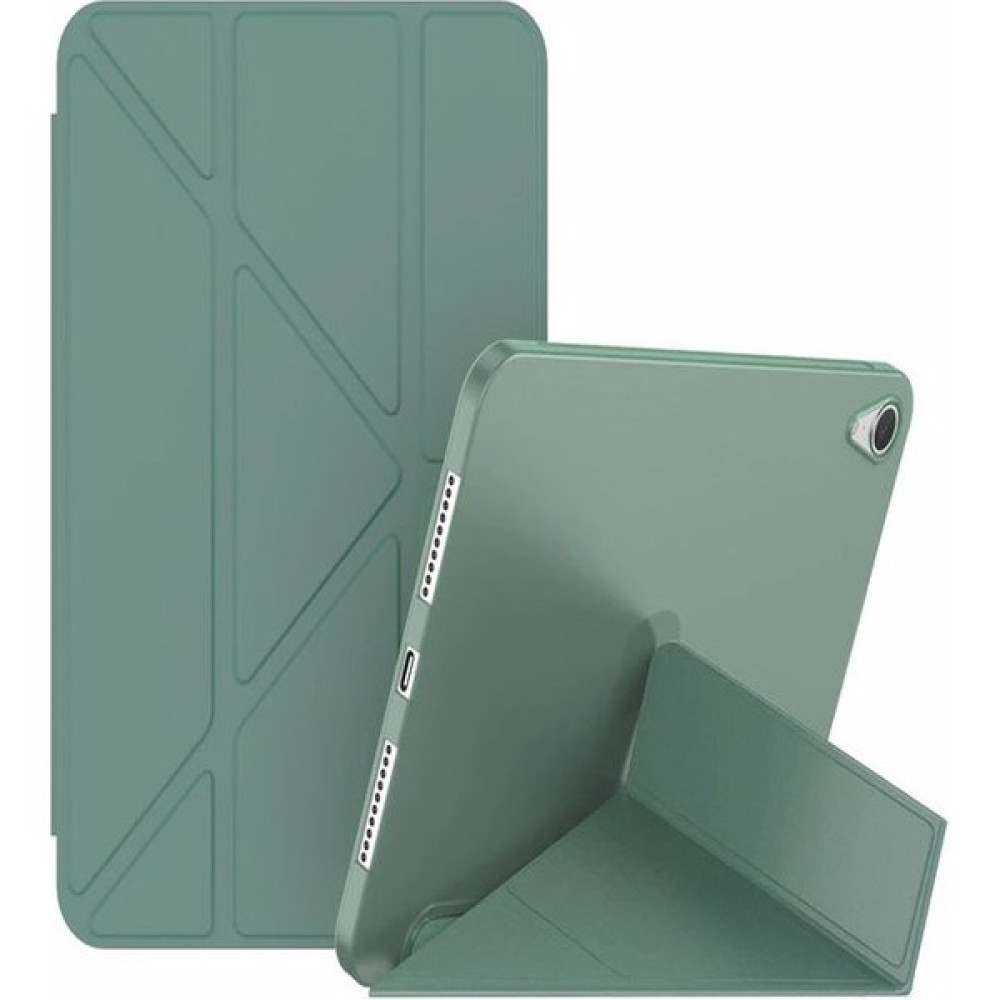 TEKNETSTORE Apple Ipad 10. Nesil 2022 10.9 Inç Kılıf Kalem Bölmeli Silikon Standlı Kılıf Origami - Koyu Yeşil Tablet Kılıfı Fiyatı