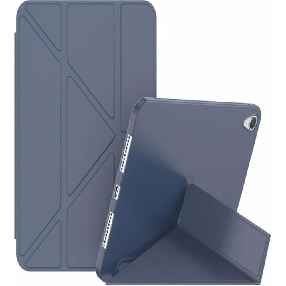 TEKNETSTORE Apple Ipad 10. Nesil 2022 10.9 Inç Kılıf Kalem Bölmeli Silikon Standlı Kılıf Origami - Lacivert Tablet Kılıfı Fiyatı