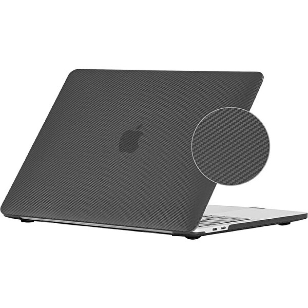 TEKNETSTORE Apple Macbook Air M2 13.6 Inç 2022 M2 Çip A2681 Uyumlu Siyah Karbon Kılıf Koruyucu Sert Kapak Parlak - Karbon Siyah Tablet Pc Aksesuarları Fiyatı